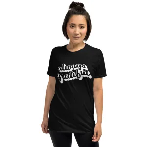 Womens Short Sleeves Graphic Tee-Always Grateful