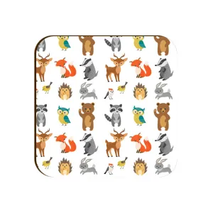 Woodland Creatures Square Coaster