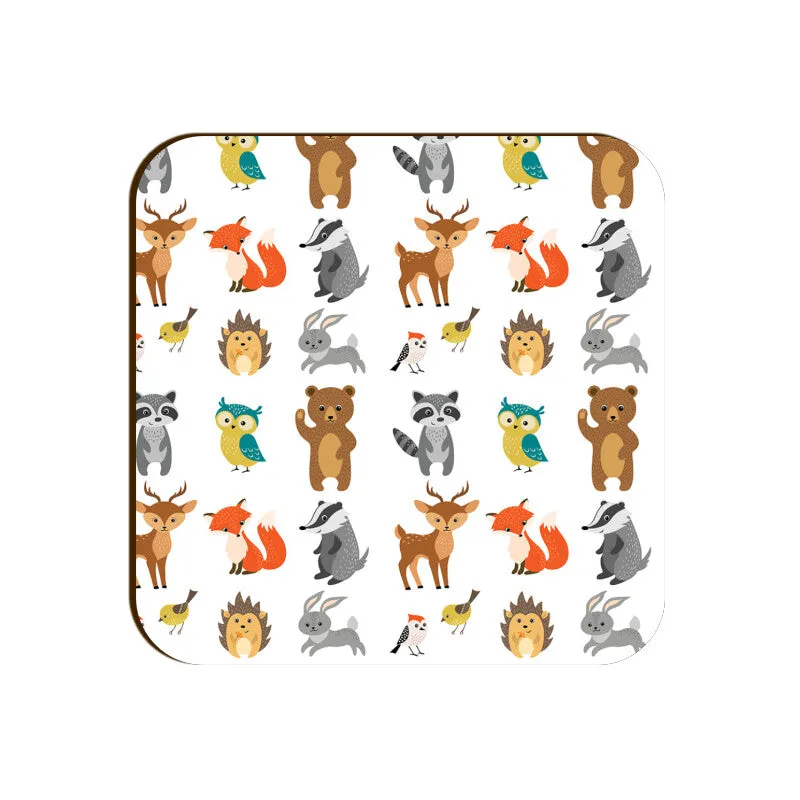 Woodland Creatures Square Coaster