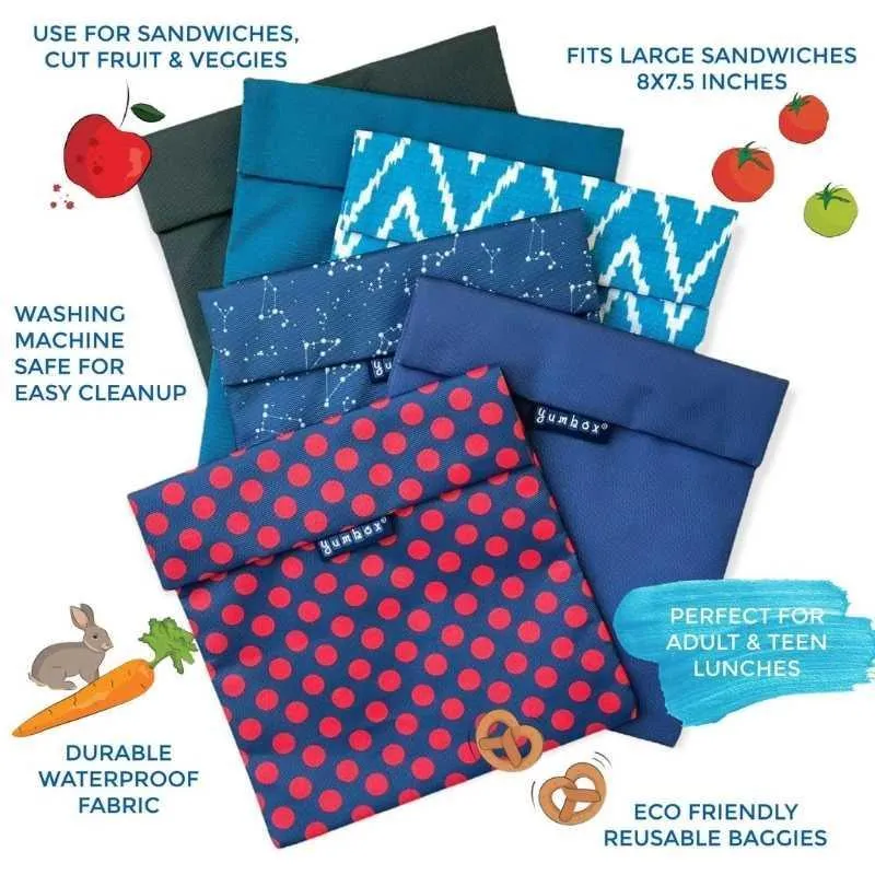 Yumbox Pochette Reusable Sandwich & Snack Bag - Starry Sky