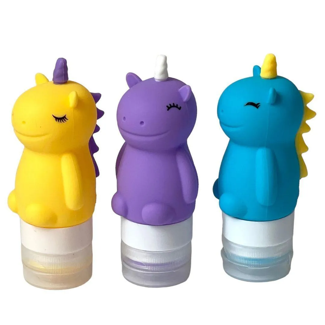 Yumbox Unicorn - Silicone Condiment Squeeze Bottles - Set of 3