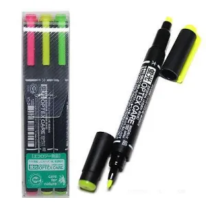 Zebra Optex Care Dual Point Highlighters Pack of 3