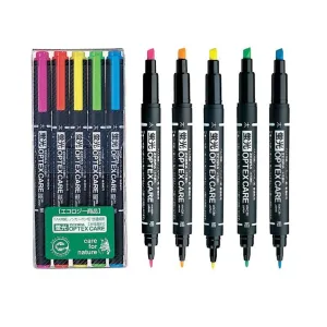 Zebra Optex Care Dual Point Highlighters Pack of 5