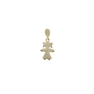 Zirconia Little Girl Pendant (14K)