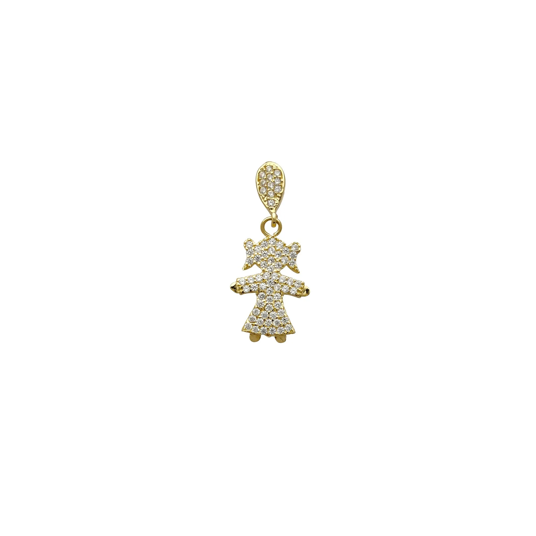 Zirconia Little Girl Pendant (14K)